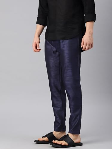 Image of Freehand Men's Slim Casual Pants (0419-PYJAMA01-02 Navy