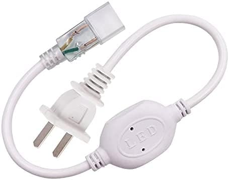Miniatura 2 de 1 enchufe de EE. UU. para tira LED flexible de 110 V de luces de neón con un ancho de 0.472 in