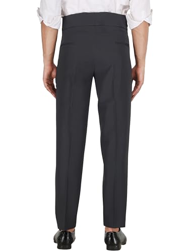 Image of MALENO Tapered Stretchable Poly Lycra Double Pleated Broad Waist Band Gurkha Pants for Men | Korean Fashion Dress Pant for Men