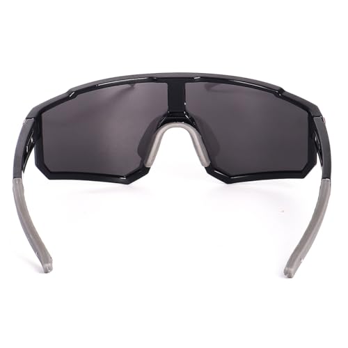 Image of Dervin One Piece Shield Sports Oversized Visor Polarized Sunglasses for Men Women, Outdoor Cricket Cycling Hiking Fishing Sunglasses