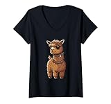 Photo Gallery donna boho lama alpaca carino spirito del festival andino maglietta con collo a v Photo Gallery donna boho lama alpaca carino spirito del festival andino maglietta con collo a v