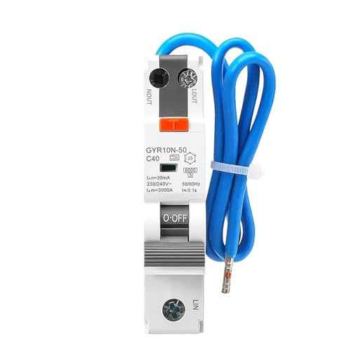 Interruptor diferencial RCBO disyuntor de corriente residual electrónico monomódulo 18 mm 4