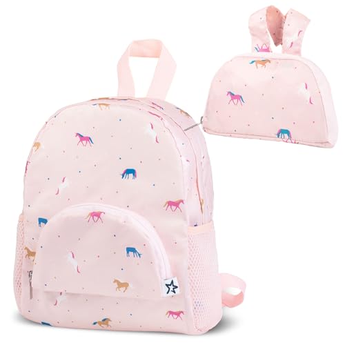 Tiny Twinkle Toddler Mini Backpack | Lightweight, Waterproof, Folds Up | Great for Travel, Daycare, Beach or Swim | Ages 2-4