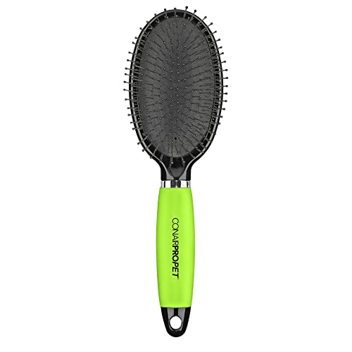 CONAIRPROPET Dog Brush for Shedding with Coated Stainless Steel Pins, Ideal for Large Breeds,Yellow