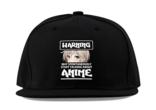 Casquette de baseball anime en coton respirant et visière plate ajustable