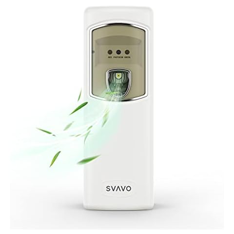 SVAVO Automatic Air Freshener Dispenser - Programmable Fragrance Dispenser for Indoor-Bedroom, Hotel, Office, Commercial Place - Wall Mounted/Free Standing Aerosol Spray Dispenser - White Cover