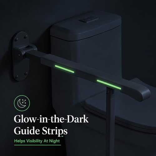 Barre d'appui de toilette pliable antidérapante fixe