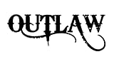 Outlaw Decal Sticker Black Vinyl 8.0 Inch BG 636BK