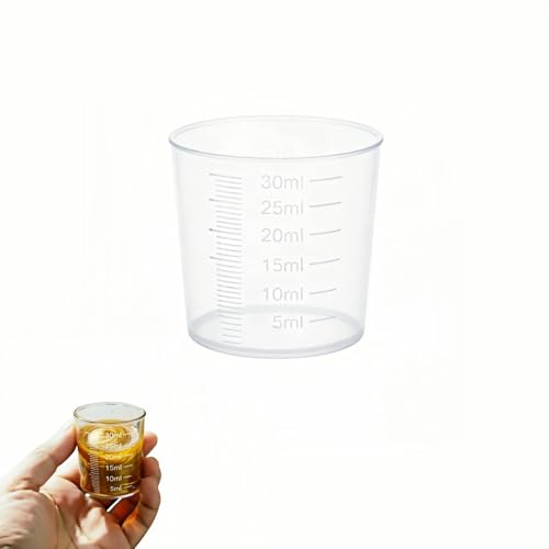 Vasos medidores plásticos 30 ml transparentes pack x10 miniatura 1