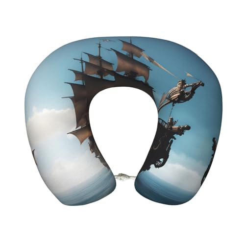 Almohada de viaje de espuma viscoelástica negra miniatura 1