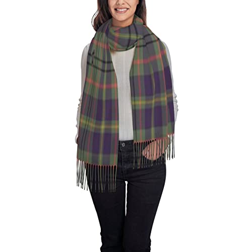 Soft Cashmere Feel Scarf Winter Warm Scarves Large Pashmina ShawlScottish Clan Taylor Weathered Tartan Plaid