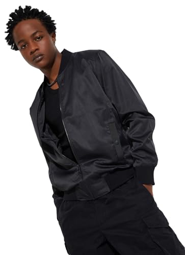 Image of Max Men Polyester Standard Length URB N Solid Bomber Jacket
