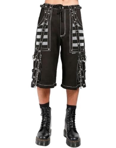Black & White Electro Bondage Rave Men Gothic Cyber Chain Goth Jeans Punk Rock Pant Trouser Baggy Pant4