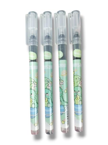 Image of 4Pcs Dinosaur Pens Cute Pens 0.5mm Black Pen for Office School Stationeries Supplies Gift- Gel Pen Set
