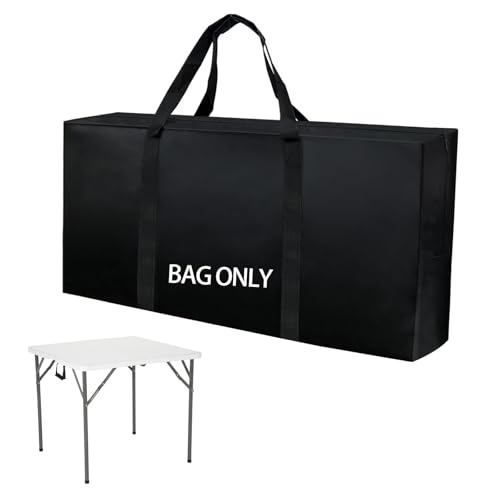 Bolsa de almacenamiento plegable para mesa de tarjetas, grande de 35 pulgadas de largo x 18 pulgadas de alto x 4 pulgadas de ancho, bolsa impermeable para mesa plegable cuadrada de 34 pulgadas, bolsa