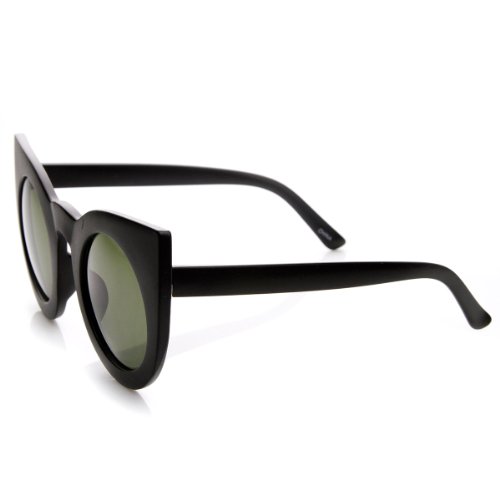 zeroUV - 70s Womens Large Oversized Retro Vintage Cat Eye Sunglasses For Women with Round Lens 48mm3