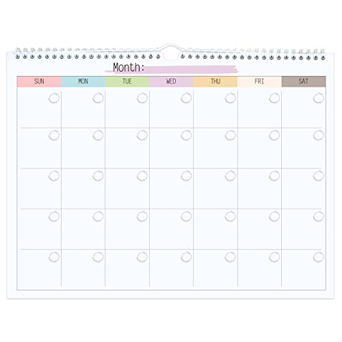 blank monthly weekly wall calendar undated monthly planner note pad for organizing home office 14534x 11534