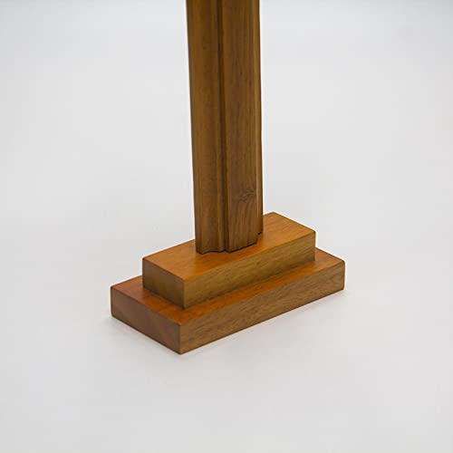 Miniatura 2 de F Fityle Cruz De Madera Con Soporte De Base Y Pared, Hecha A Mano, Adorno Colgante De Iglesia, Cruz De Pie Santo