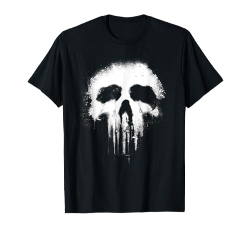 Marvel The Punisher Scary Grungy Skull Logo T-Shirt
