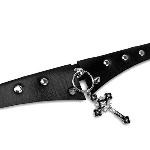 JOYMIN Fashion Choker Necklace PU Leather Halloween Collar Necklaces for Women Goth Choker Jewelry Adjustable Punk Collar2