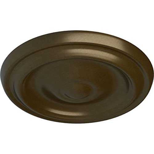 Image of 9 5 /8 inchOD x 1 1 /8 inchP Maria Ceiling Medallion (Fits Canopies up to 1 3 /4 inch), Brass