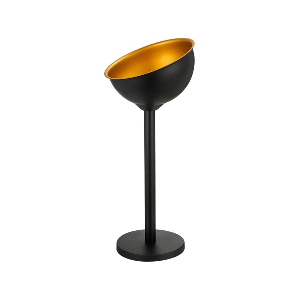 Enfriador de vino aislado de champán del cubo de h Cubo de champán Vertical acero inoxidable for fiesta, lavabo grueso for vino hielo al aire libre, Bar en casa, bañera for bebidas(Black)