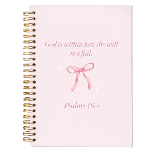 Carnet chrétien à nœud rose pour écrire vos notes d'église le dimanche - 2