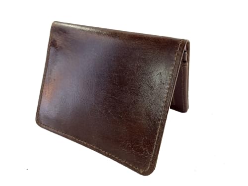 Genuine Leather RFID Blocking Bifold Wallet for Men, 6 Card Holder (Leather, Brown)