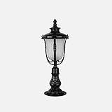 Lamp Post Lights Outdoor, Weatherproof Outdoor Vintage Post Lighting 54cm Traditional Victoria Stone Night Pillar Lantern Exterior Garden Fence Light Deck Street Top Column Lamp Wall Table Lamps E27