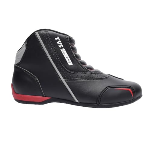 TVS Racing Ankle Length Slip-On Riding Boots for Men:Waterproof R...