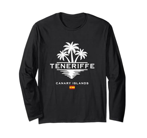 Teneriffe Islas Canarias España Palmeras España Recuerdo Español Manga Larga
