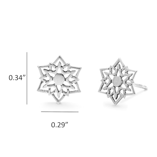 Boma Jewelry Sterling Silver Mandala Star Stud Earrings4