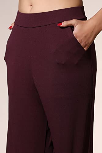 Image of Leriya Fashion Women's Western Trouser Pant | Solid Stretchy Lycra Tapered Trousers with 2 Front Pockets | Regular Fit Trouser for Professionals | Casual | Wear for Ladies