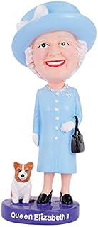 Ro-yal Bobbles Queen Elizabeth II Bobblehead, Premium Polyresin Lifelike UK Queen Elizabeth II with Kirky Figure Model Queen Elizabeth II Memorial Statue, Commemorative Queen Ornament