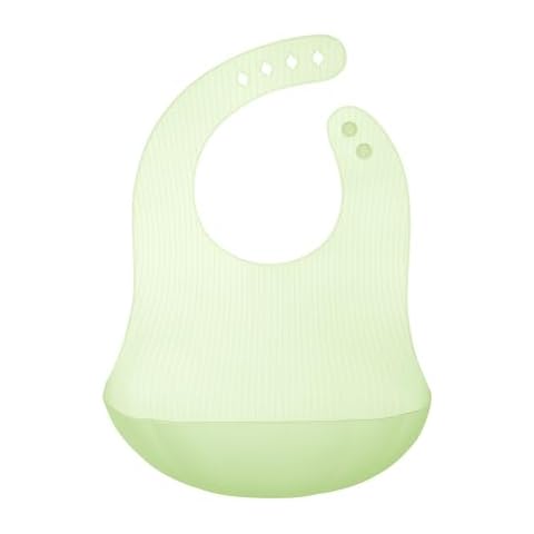 Olababy Fold N Go Silicone Baby Bib w Travel Case | Soft, Lightweight, Waterproof Bibs for Infants & Toddlers | BPA Free (1 Bib + 1 Travel Case, Kiwi) Cover