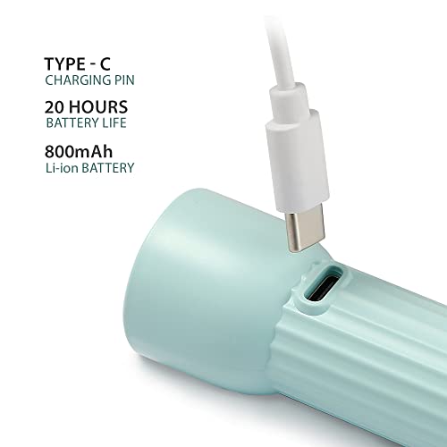 Image of Mr.Light Rechargeable LED Torch Light, USB Type-C Charging, 3 Modes (High /Low /Strobe), Up to 20 Hours Backup, Mini Lightweight Pocket Flashlight for Home, Camping, Hiking & Work (Red)