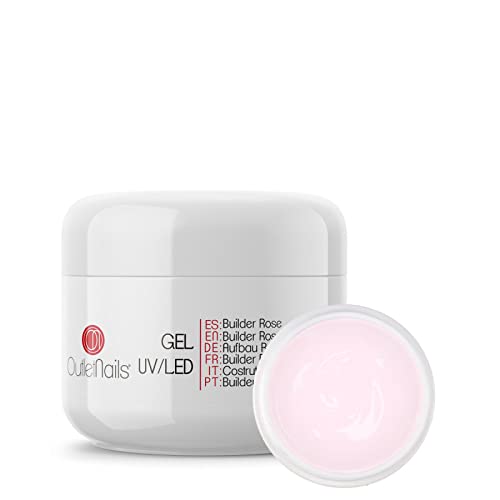 UV Gel Builder Rose 30ml para uñas de gel - UV/LED Constructor Rose de Outlet Nails