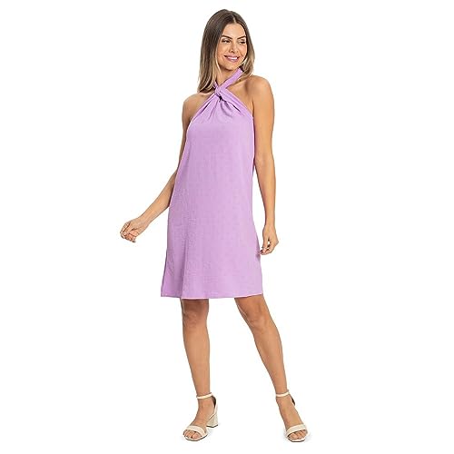 Vestido Midi Air Flow Poá Rovitex Roxo GG