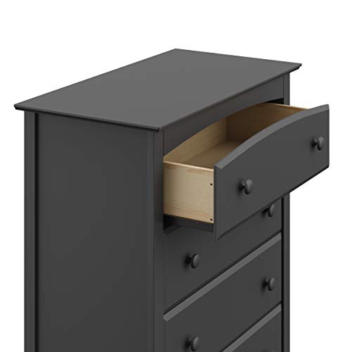 Storkcraft Kenton 5 Drawer Dresser (Gray) – Dresser for Kids Bedroom, Nursery Dresser Organizer, Chest of Drawers for Bedroom with 5 Drawers, Universal Design for Children’s Bedroom - Thumbnail 7