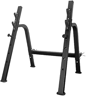 Luwint Barbell Rack for Squat and Bench Press, Adjustable Squat Stand Weight Bench Rack Workout Half Power Cage