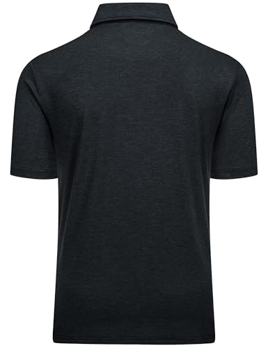 MAGCOMSEN Men's Short-Sleeve Polo,Golf Shirts for Men 3-Button Moisture Wicking,Athletic Outdoor Collared T-Shirt3