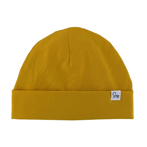 Image of Jersey Beanie Hat for Newborn Baby Boys Girls Silky Satin Lined Hats Bonnet Toddler Infant Little Kids Beanies Caps