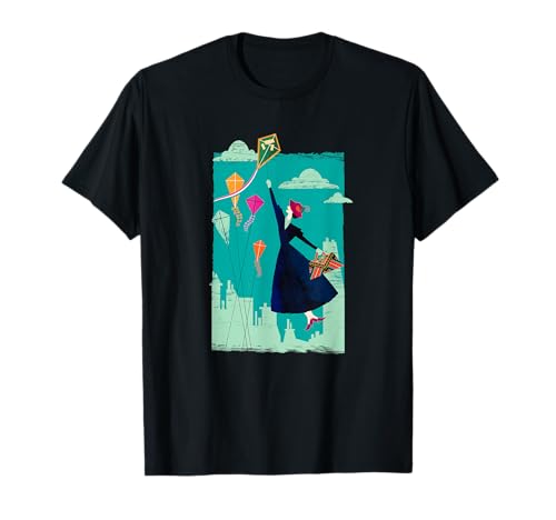 T-shirt Mary Poppins Disney en coton doux imprimé graphique ciel