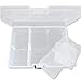 Produktbild Sortierkasten Perlen Box, transpartent, 16,5 x 12 x 5,8 cm, 6 Fächer - Schmuck Perlenbox Kunststoff Sortierbox für Kleinteile Aufbewahrungsbox mit Deckel Organizer
