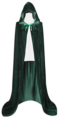 Yolsun Unisex Hooded Cloak, Full Length Halloween Velvet Cape With Hood thumb #3