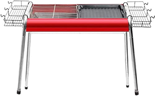 Parrilla de carbón portátil grande plegable de acero inoxidable para acampar al aire libre picnic patio