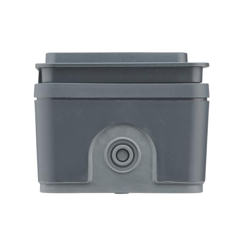 DEBFLEX Cyklone – Wechselschalter + Steckdose für den Außenbereich, wasserdicht – IP55 – Innen/Außen – Aufputz – Anthrazit – 150 x 75 x 65 mm