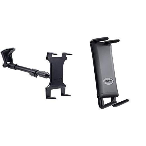 Arkon Large Tablet Long Arm Windshield Suction Mount for Apple iPad Air iPad Pro Retail Black - TAB-CM117 & Phone and Midsize Tablet Holder for iPhone X 8 7 6S Plus Retail Black