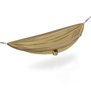 Naturehike Hamac Ultra-léger Camping Hamac Parachute en Nylon À Séchage Rapide pour Trekking Capacité De 200KG(Kaki)