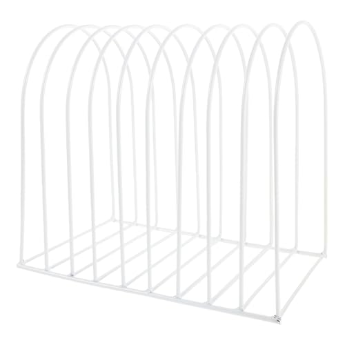 Angoily Archivador de Alambre - Estantería Vertical de Escritorio con Secciones Verticales - Organizador de sobremesa para archivadores, estantería metálica para Almacenamiento de Libros y